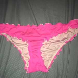 pink ruffle bikini bottoms